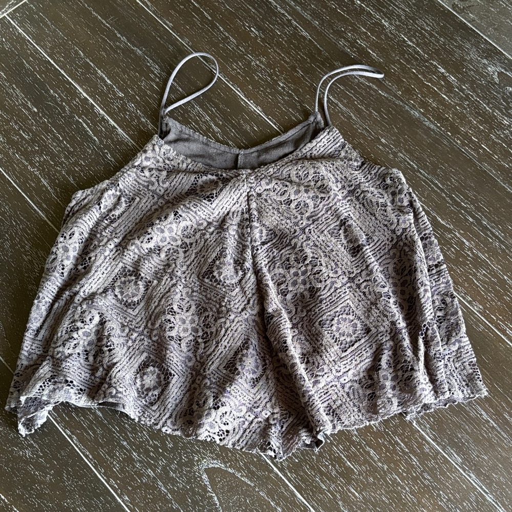 American Eagle Outfitters Lace Camisole in Gray